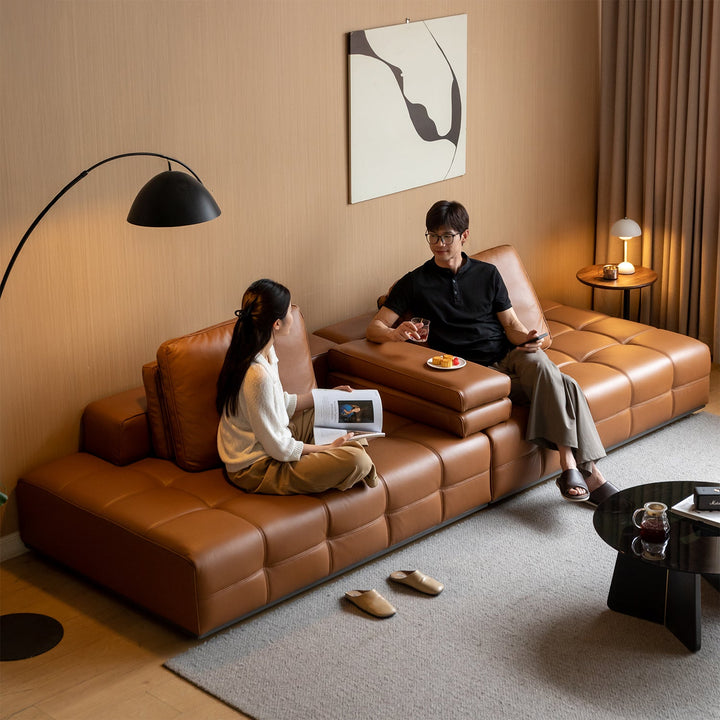 Contemporary Genuine Leather Sectional 4 Seater Sofa NEXUS