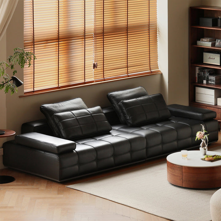 Bauhaus genuine leather sectional 5 seater sofa nexus detail 3.