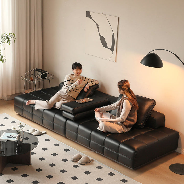 Contemporary genuine leather sectional 5 seater sofa nexus primary product view.