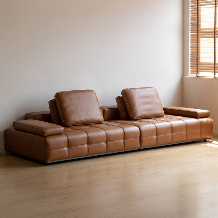 Contemporary genuine leather sectional 5 seater sofa nexus detail 5.