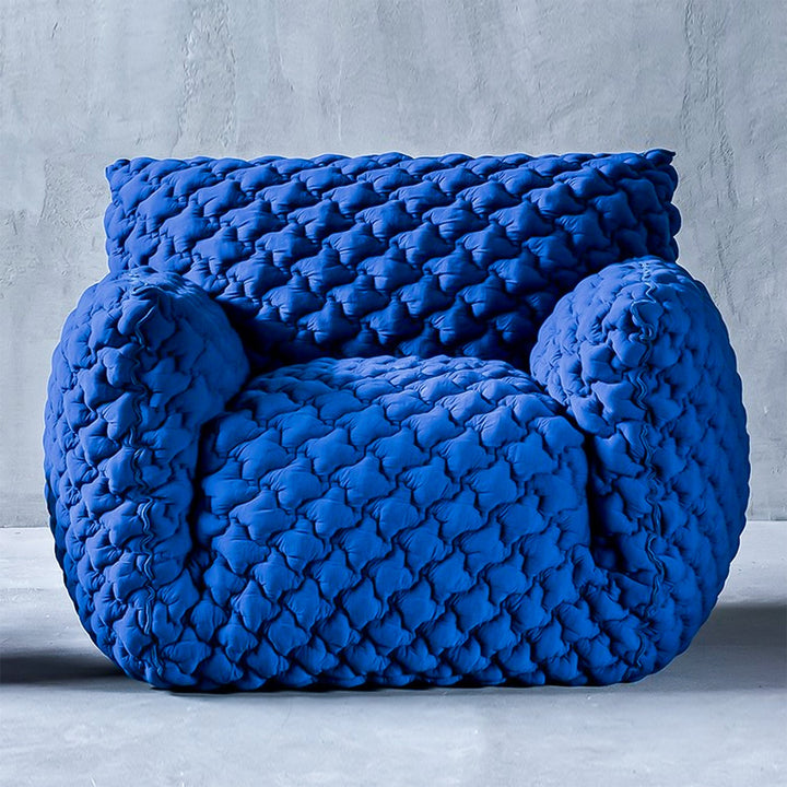 Contemporary Mix Weave Fabric 1 Seater Sofa NUVOLA