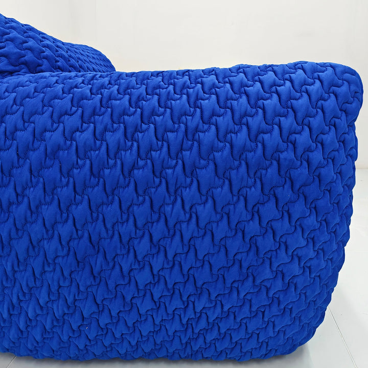 Contemporary Mix Weave Fabric 1 Seater Sofa NUVOLA