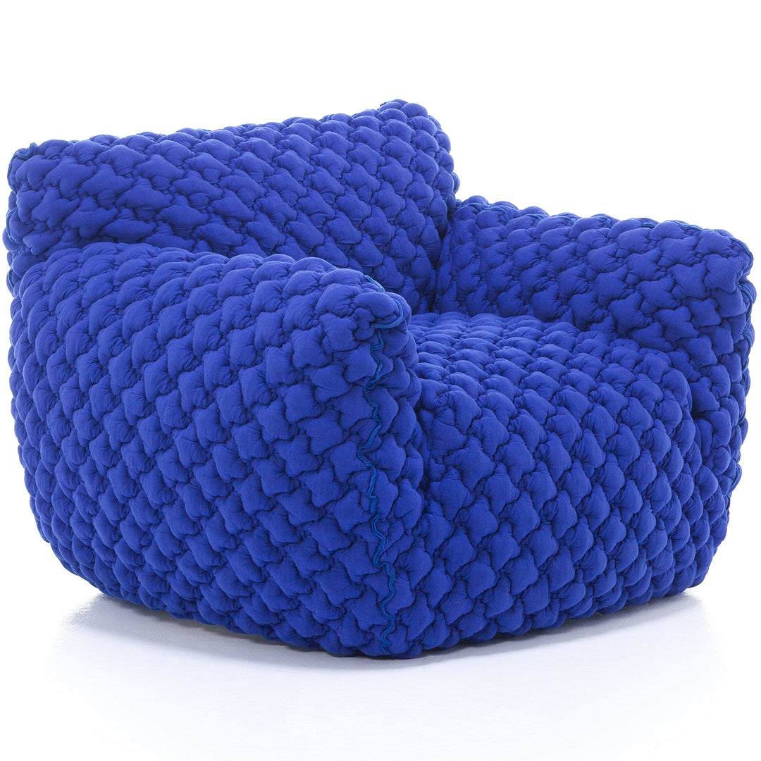 Contemporary Mix Weave Fabric 1 Seater Sofa NUVOLA