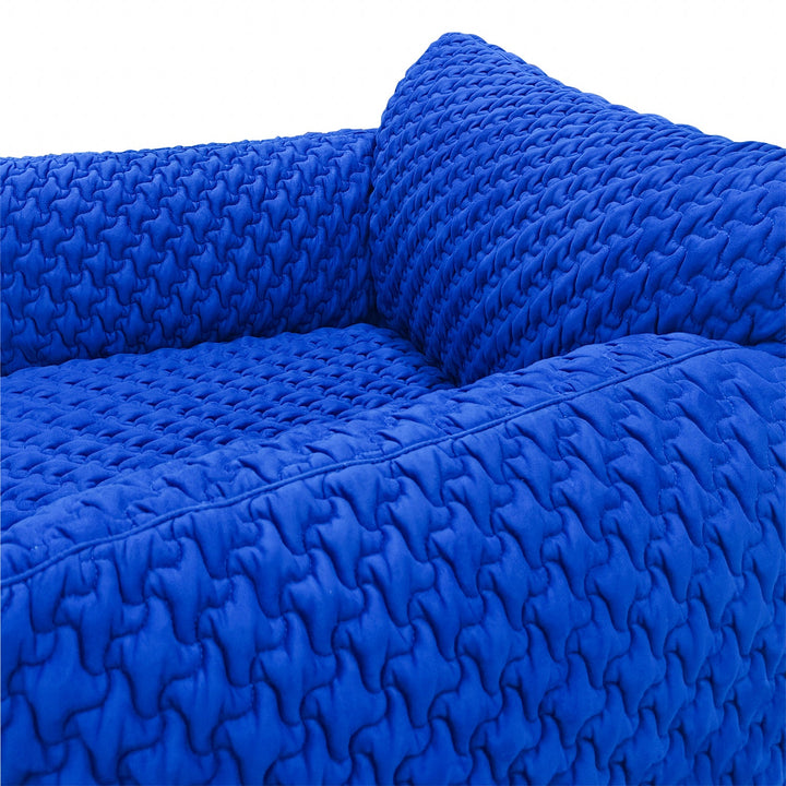 Contemporary Mix Weave Fabric 1 Seater Sofa NUVOLA