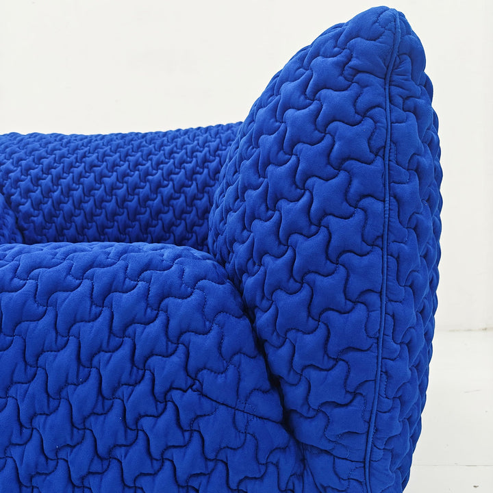 Contemporary Mix Weave Fabric 1 Seater Sofa NUVOLA