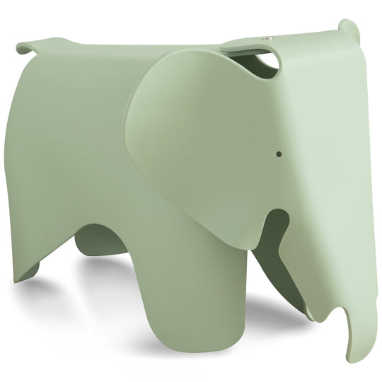 Bauhaus plastic ottoman eli in white background.