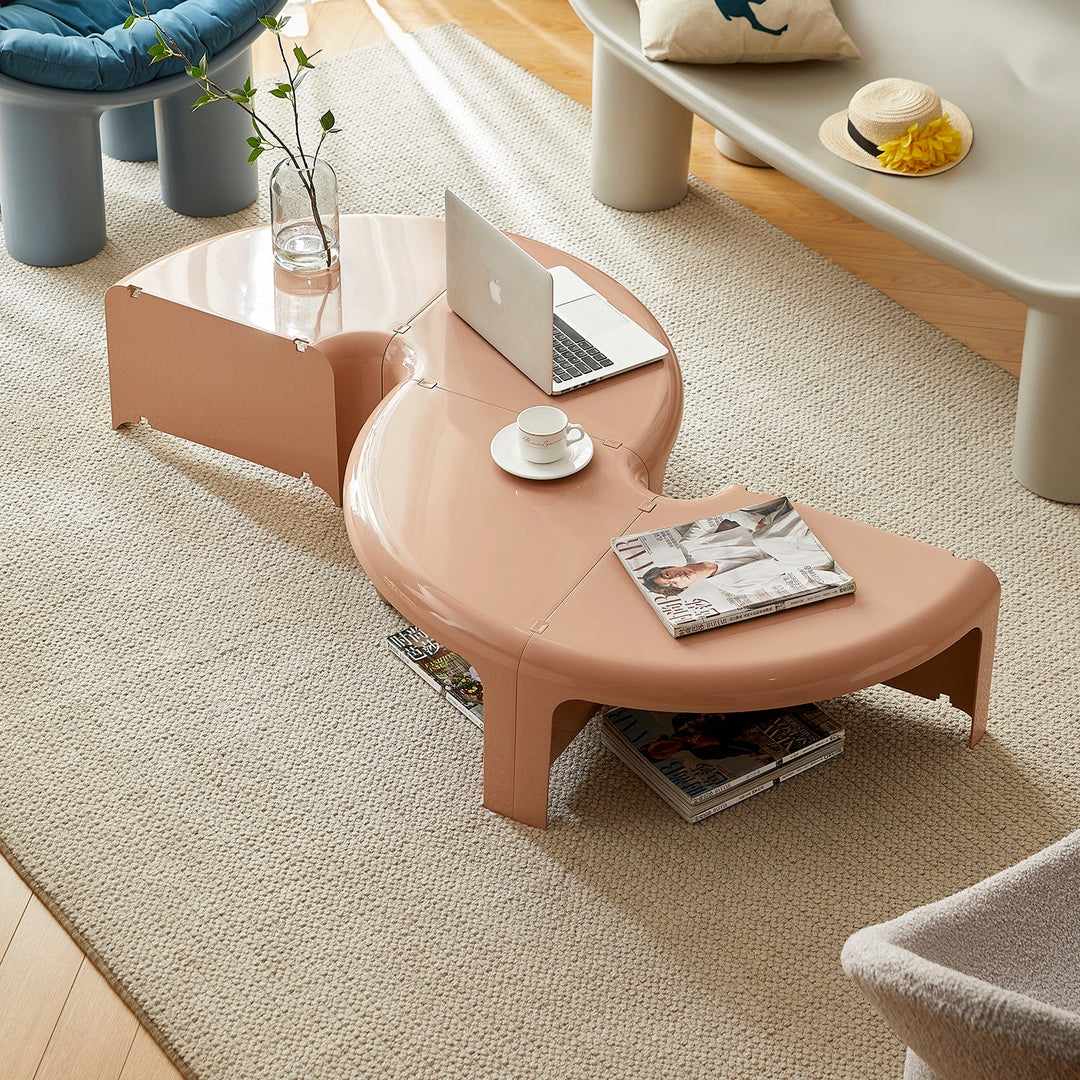 Contemporary Plastic Transformable Coffee Table DONUT