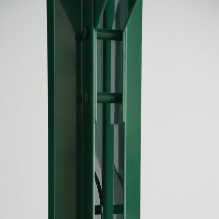 Contemporary steel clothes hanger cactus in close up details.