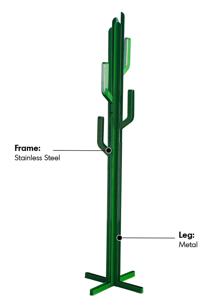 Bauhaussteel clothes hanger cactus in white background.
