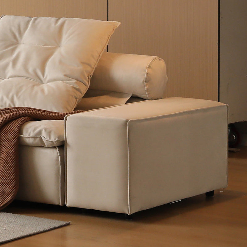 Modern suede fabric modular sofa armrest bloom primary product view.