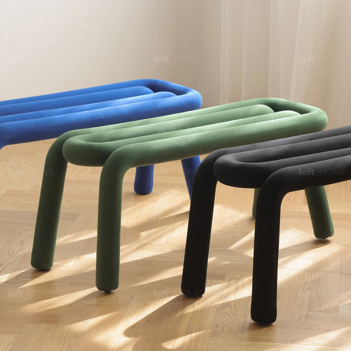 Contemporary Velvet Fabric Dining Bench BOLD