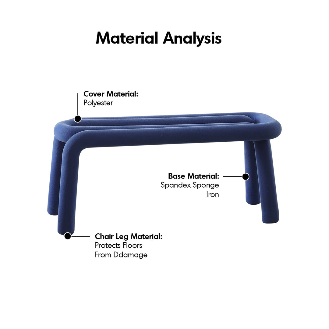 Contemporary Velvet Fabric Dining Bench BOLD