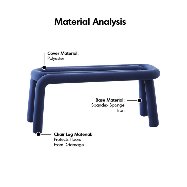 Contemporary Velvet Fabric Dining Bench BOLD