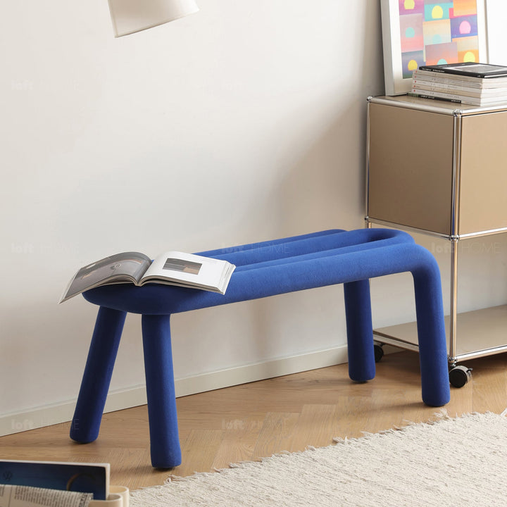 Contemporary Velvet Fabric Dining Bench BOLD