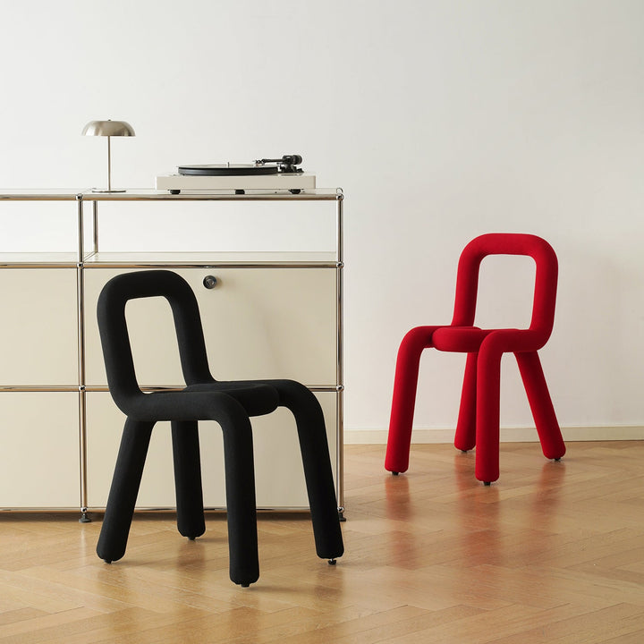 Bauhausvelvet fabric dining chair bold detail 3.