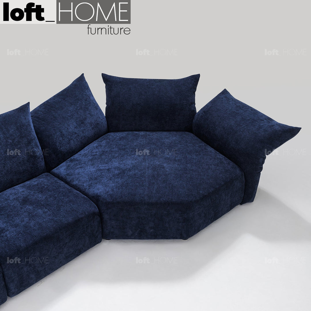 Contemporary Velvet Fabric L Shape Sectional Sofa FLOWER 3+L