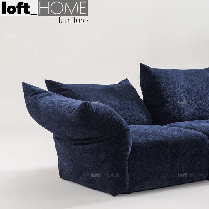 Contemporary velvet fabric l shape sectional sofa flower 3+l layered structure.