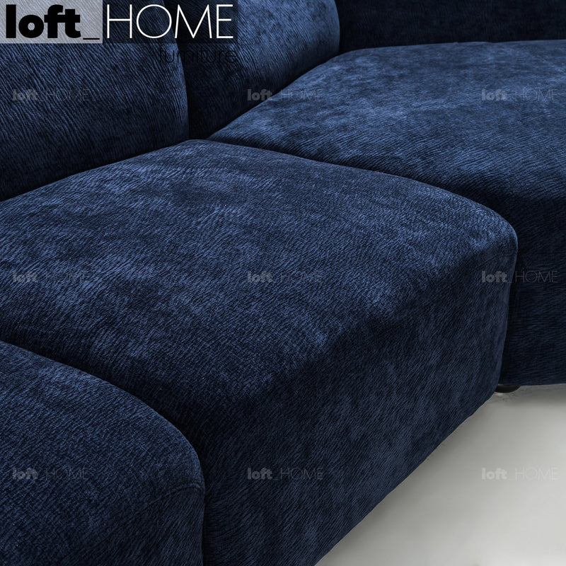 Bauhaus velvet fabric l shape sectional sofa flower 3+l detail 1.