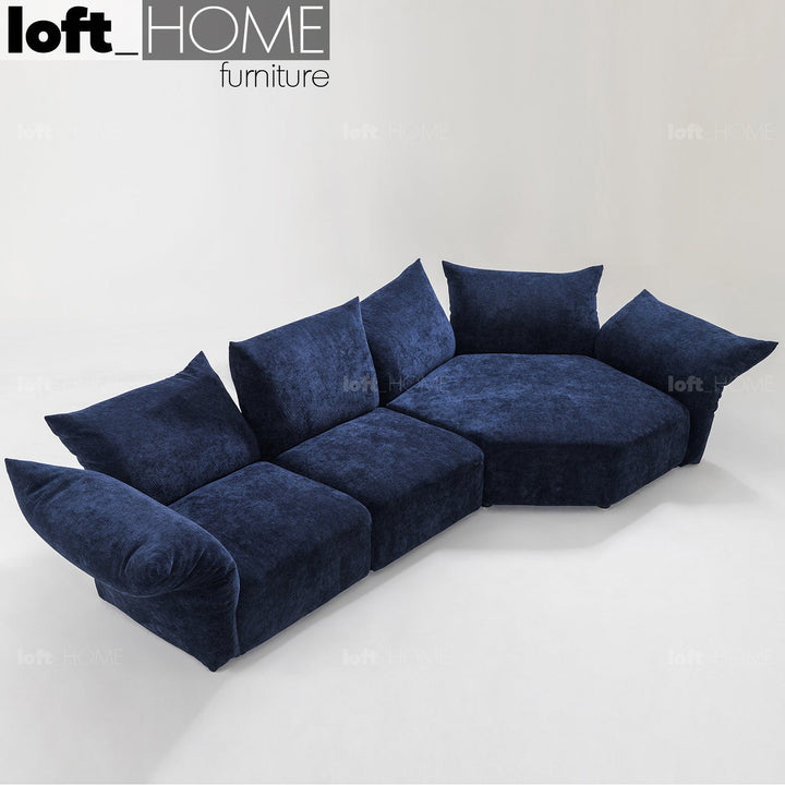 Contemporary Velvet Fabric L Shape Sectional Sofa FLOWER 3+L