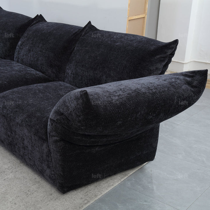 Contemporary velvet fabric l shape sectional sofa flower 4+l in still life.