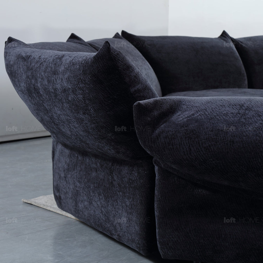 Contemporary velvet fabric l shape sectional sofa flower 4+l detail 5.