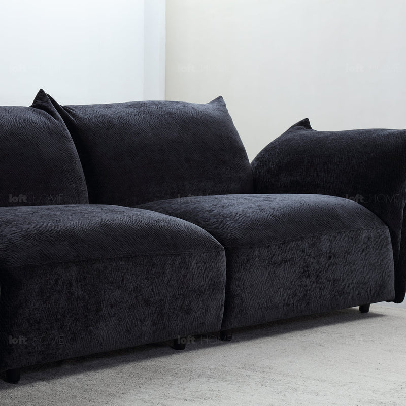 Bauhaus velvet fabric modular armless 1 seater sofa flower primary product view.