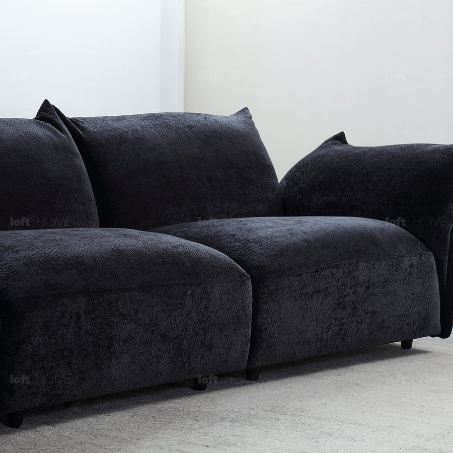 Bauhaus velvet fabric modular armless 1 seater sofa flower primary product view.