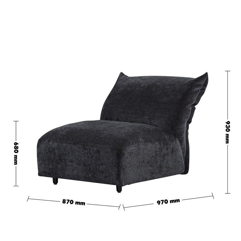 Bauhaus velvet fabric modular armless 1 seater sofa flower size charts.