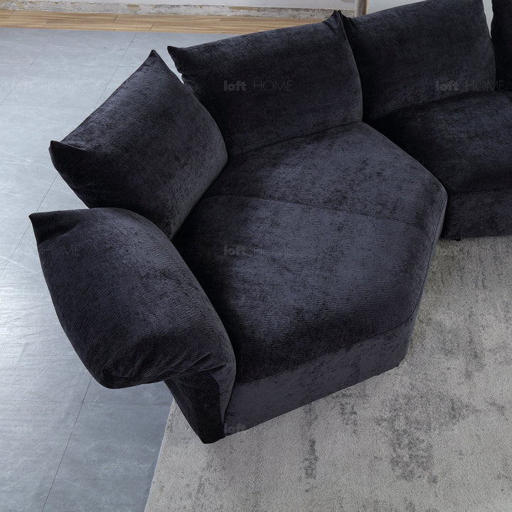 Contemporary Velvet Fabric Modular Big Joint Connection Sofa FLOWER