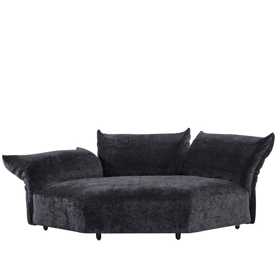 Bauhaus velvet fabric modular big joint connection sofa flower in white background.