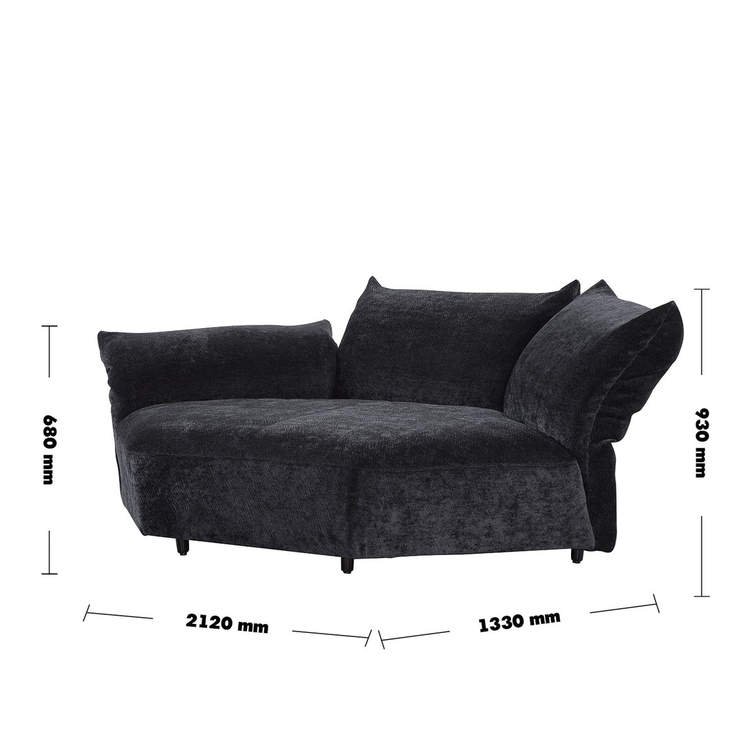 Bauhaus velvet fabric modular big joint connection sofa flower size charts.