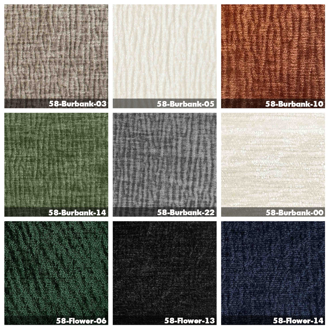 Bauhaus velvet fabric modular big joint connection sofa flower color swatches.