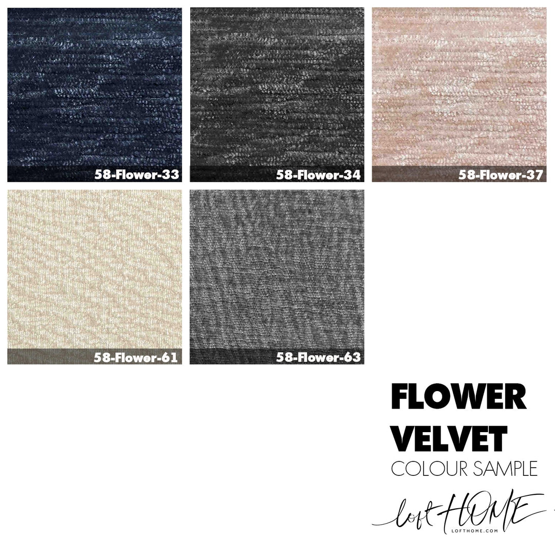 Bauhaus velvet fabric modular big joint connection sofa flower material variants.