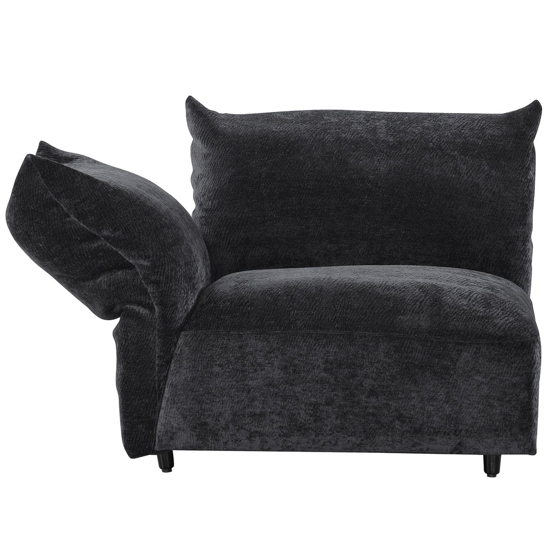 Bauhaus velvet fabric modular corner 1 seater sofa flower detail 1.