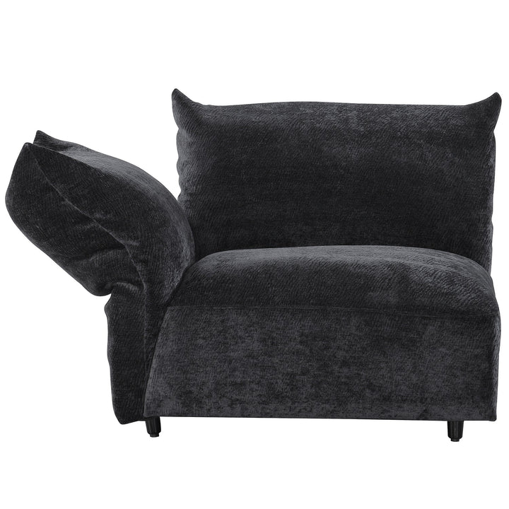 Bauhaus velvet fabric modular corner 1 seater sofa flower detail 1.