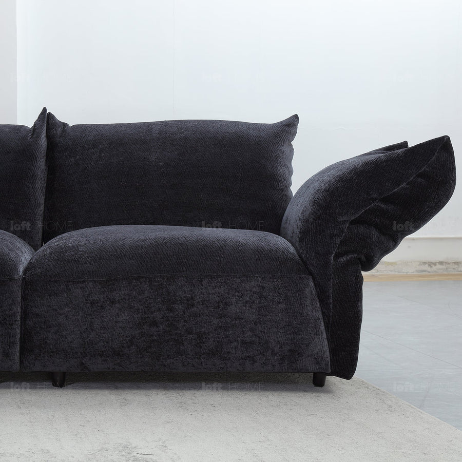 Bauhaus velvet fabric modular corner 1 seater sofa flower primary product view.