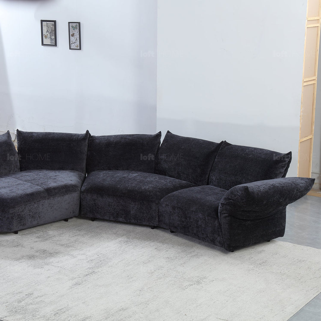 Contemporary Velvet Fabric Modular Small Joint Connection Sofa FLOWER