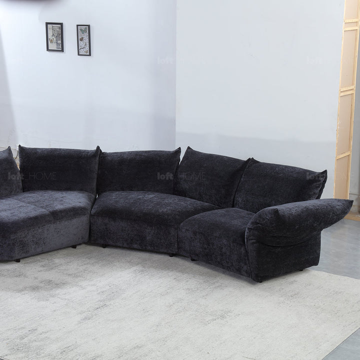 Contemporary Velvet Fabric Modular Small Joint Connection Sofa FLOWER