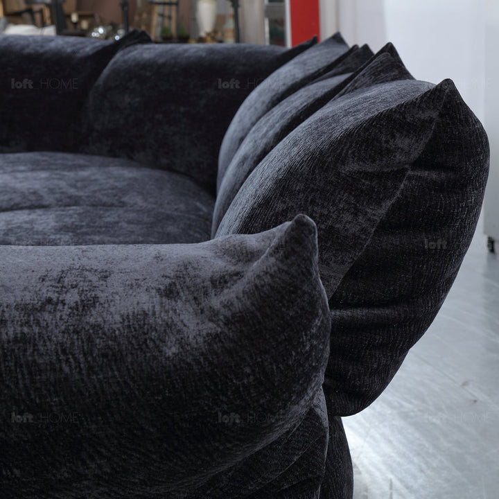 Bauhaus velvet fabric modular small joint connection sofa flower in still life.