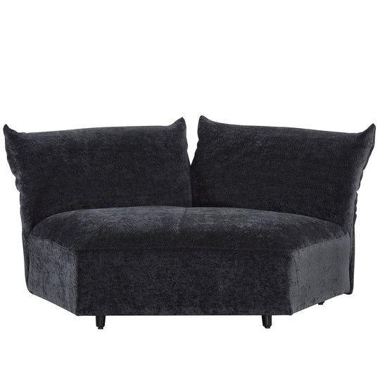 Bauhaus velvet fabric modular small joint connection sofa flower in white background.