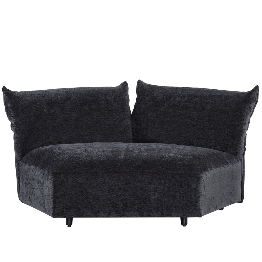 Bauhaus velvet fabric modular small joint connection sofa flower in white background.