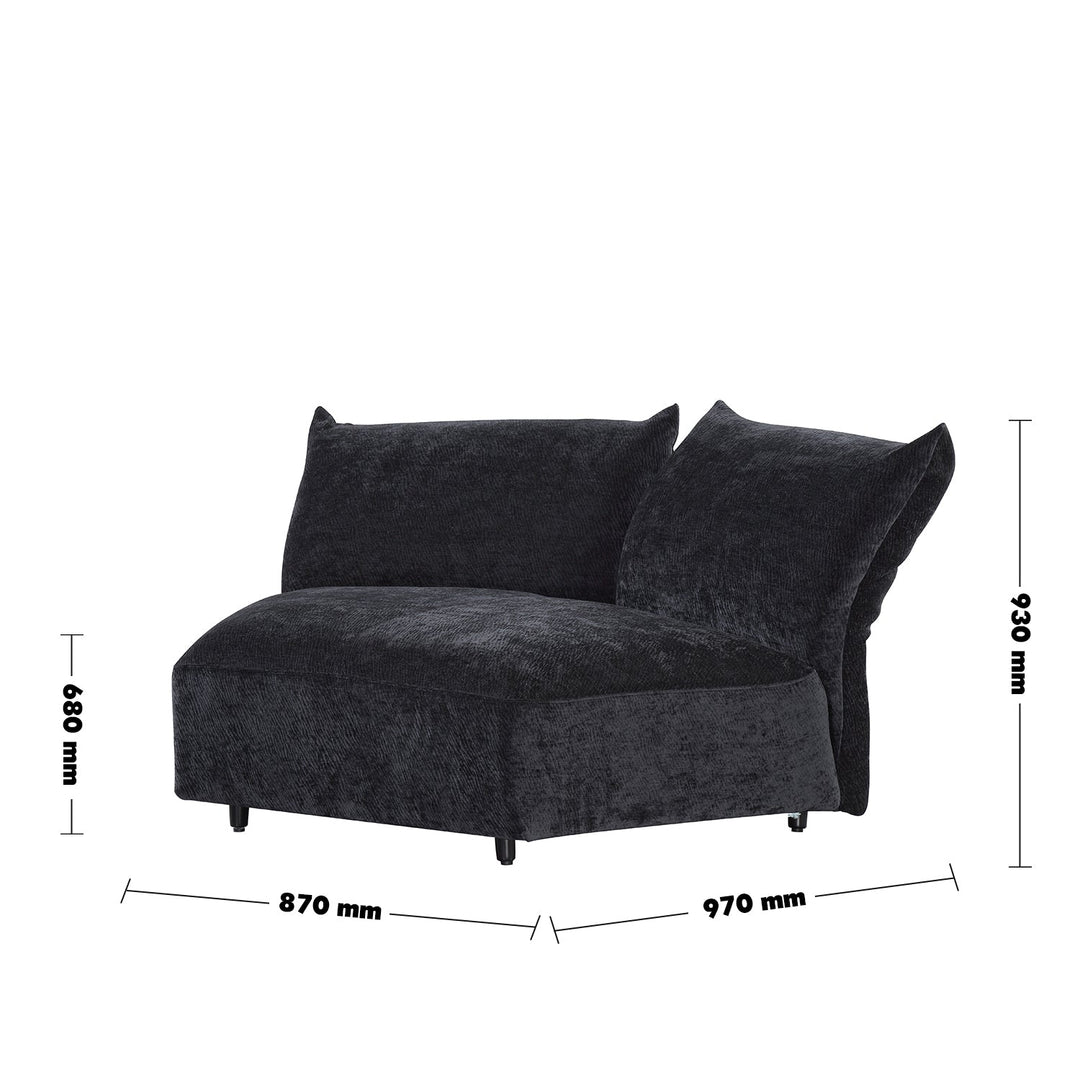 Contemporary Velvet Fabric Modular Small Joint Connection Sofa FLOWER