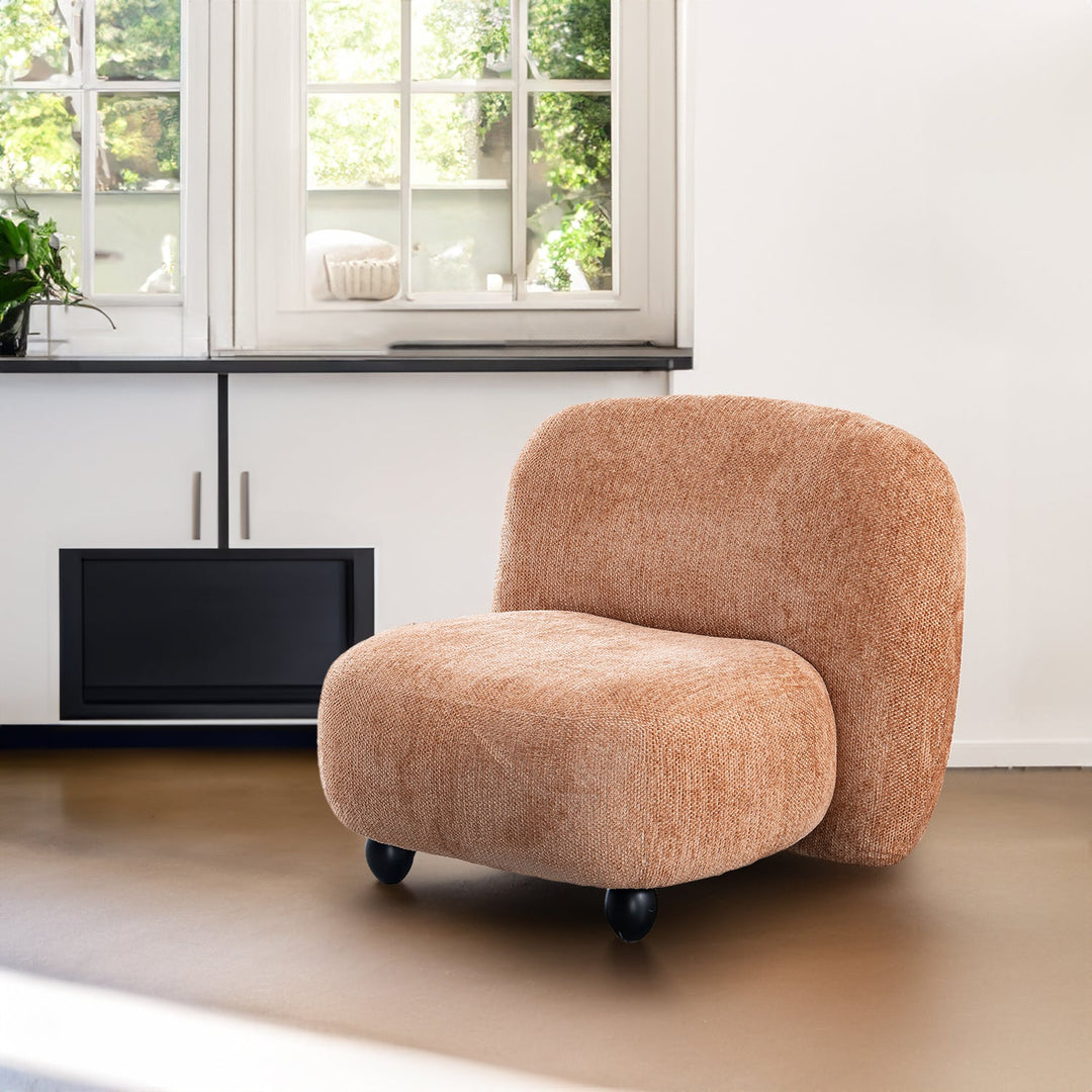 Cream Boucle Fabric 1 Seater Sofa MALT