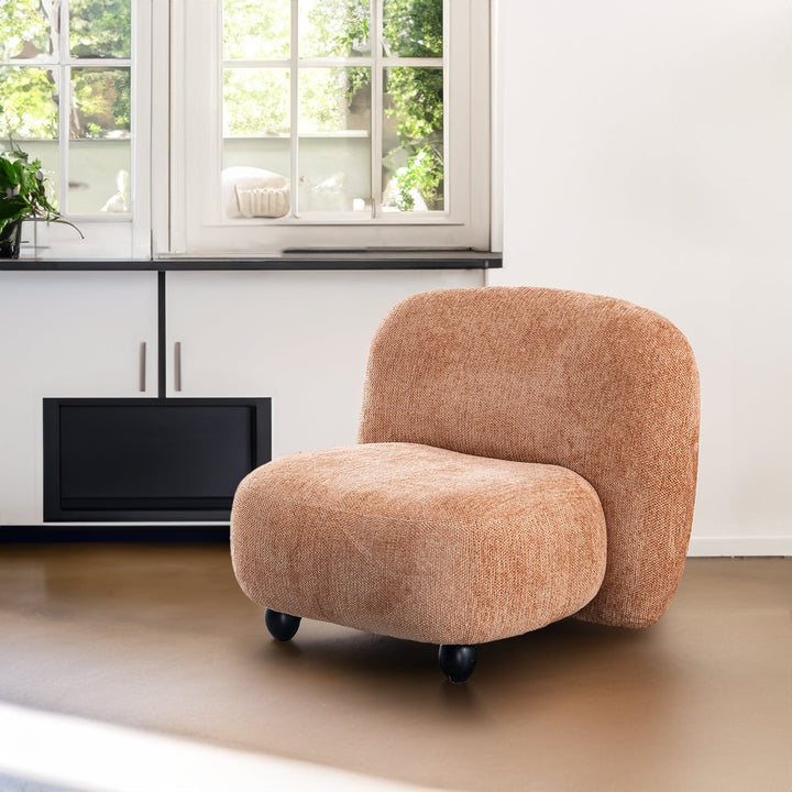 Cream Boucle Fabric 1 Seater Sofa MALT