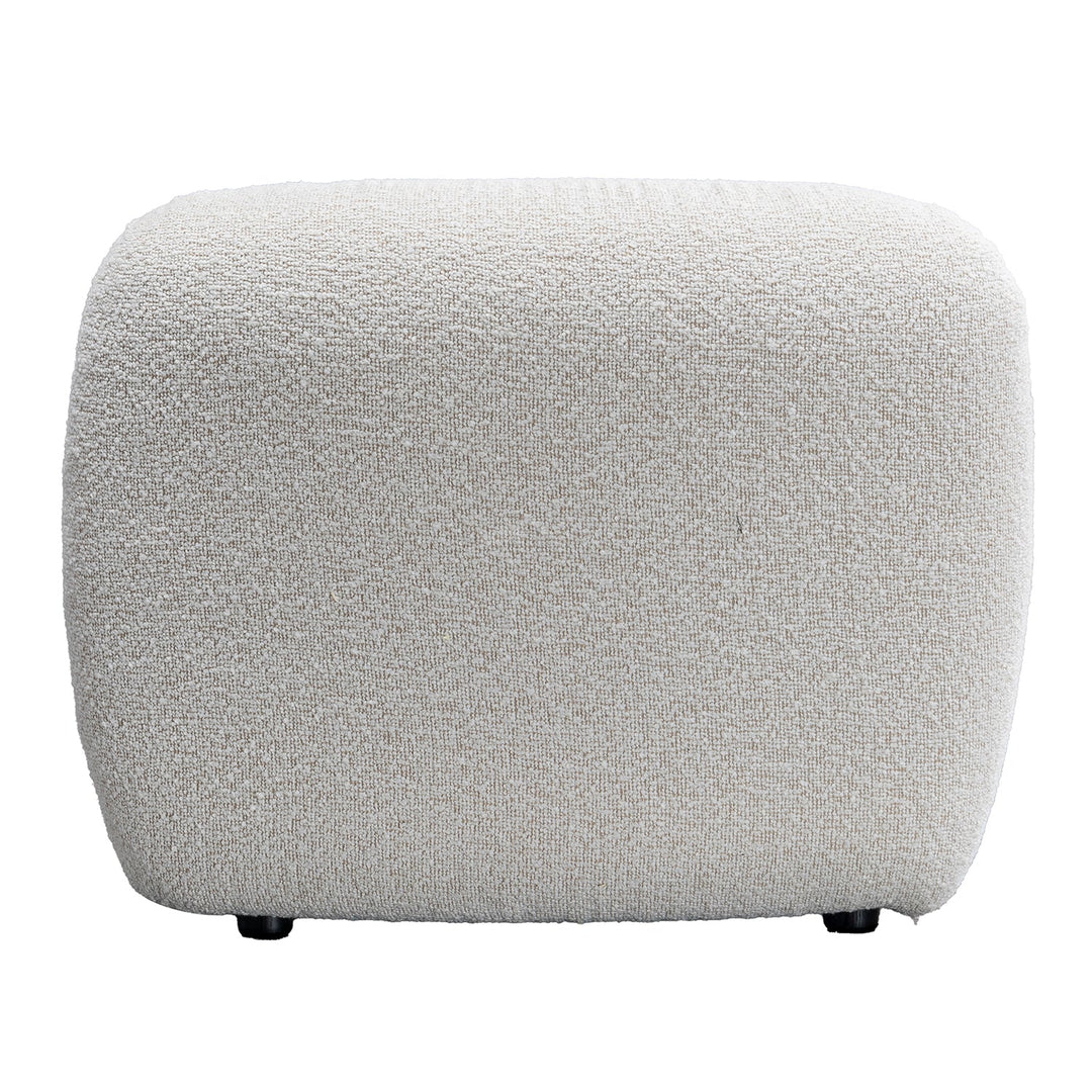 Cream Boucle Fabric 1 Seater Sofa With Armrest MALT