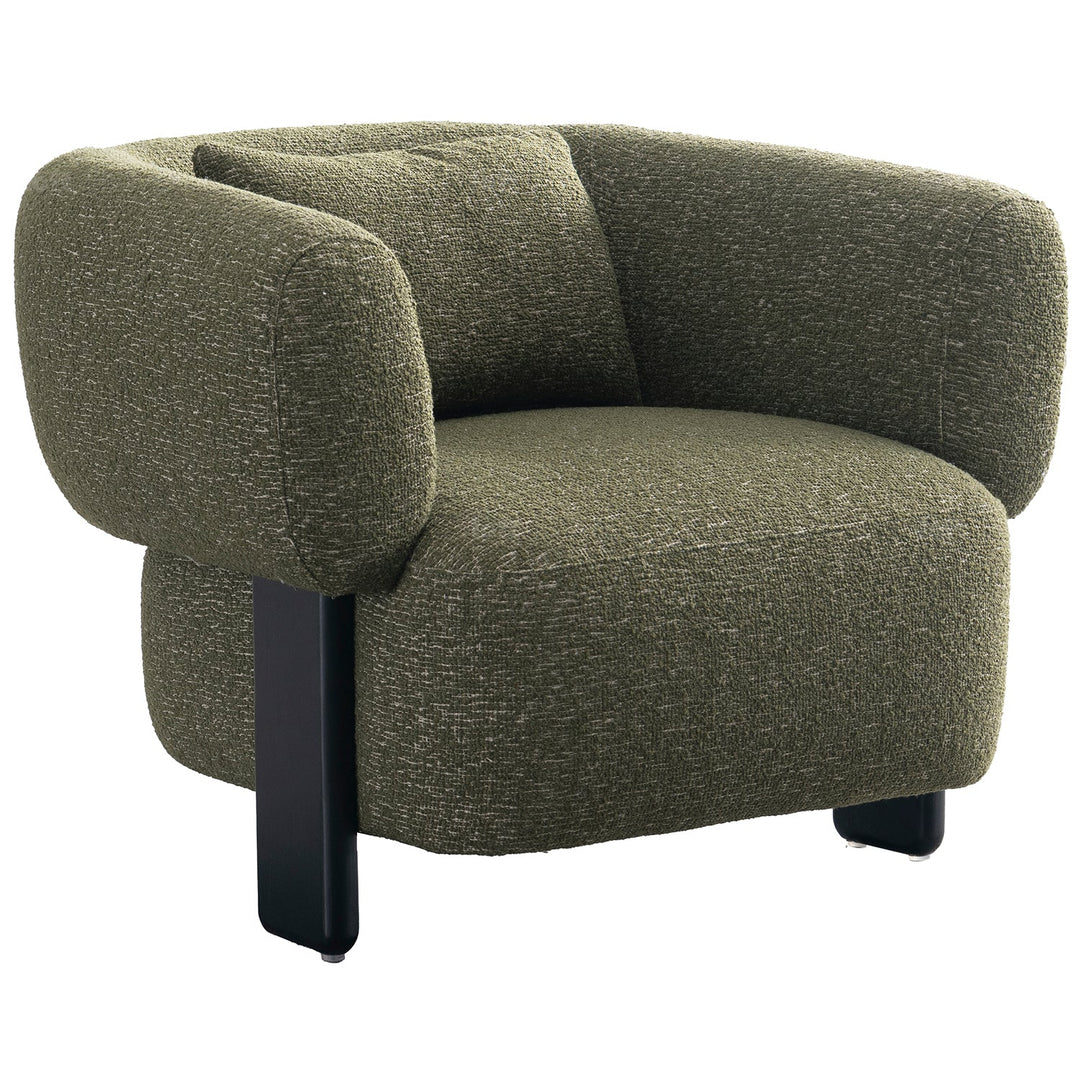 Cream boucle fabric 1 seater sofa nubo environmental situation.