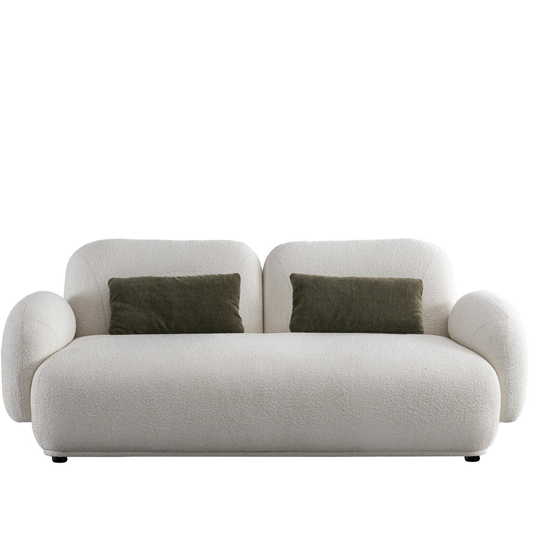 Cream Boucle Fabric 2 Seater Sofa PLUUM
