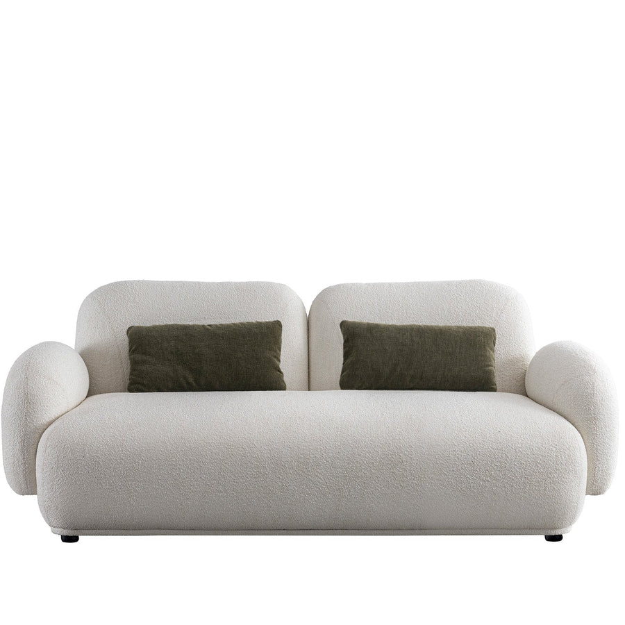 Cream Boucle Fabric 2 Seater Sofa PLUUM