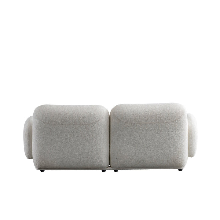 Cream Boucle Fabric 2 Seater Sofa PLUUM