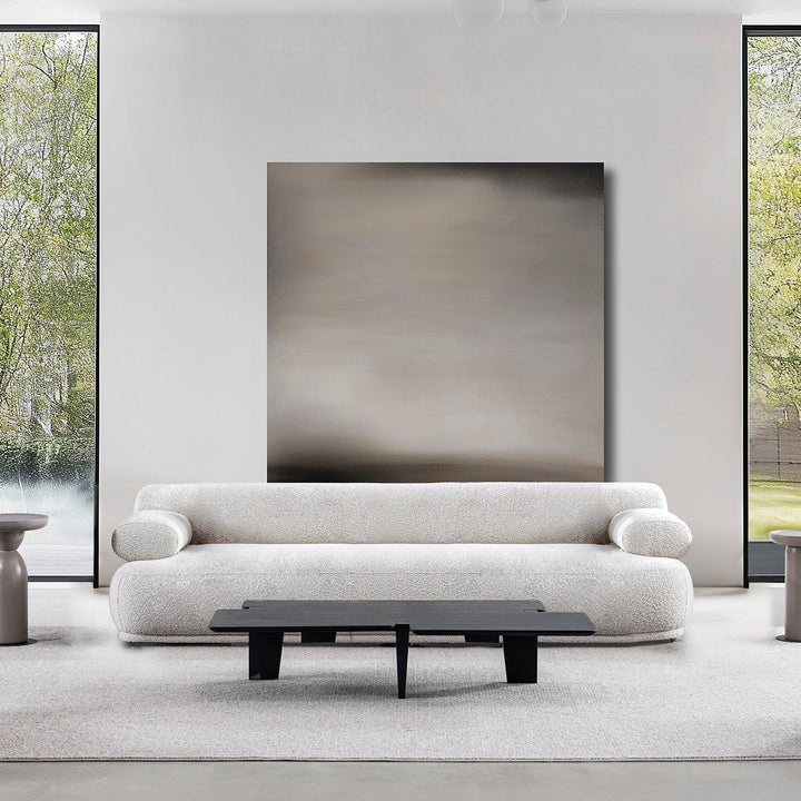 Cream Boucle Fabric 3 Seater Sofa MOCHI